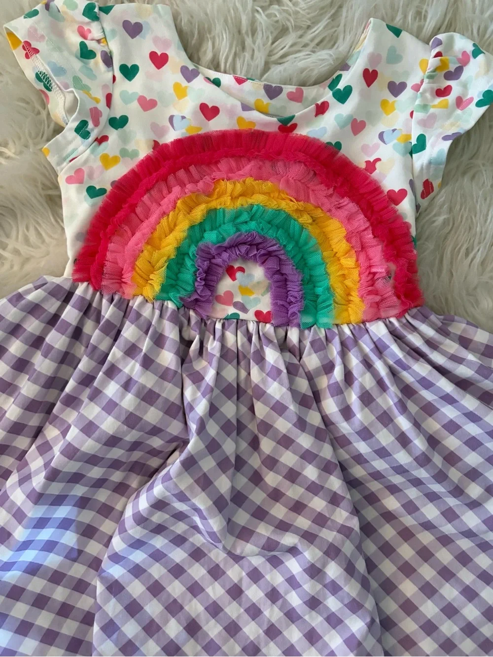 Girl August Rainbow outfit